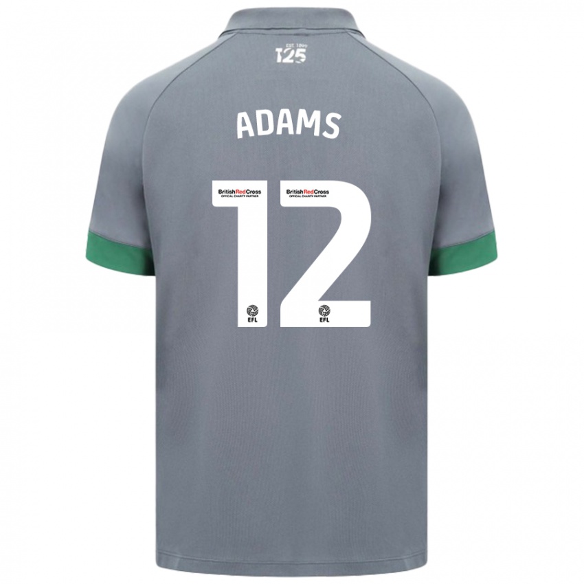 Niño Camiseta Kelly Adams #12 Gris Oscuro 2ª Equipación 2024/25 La Camisa México