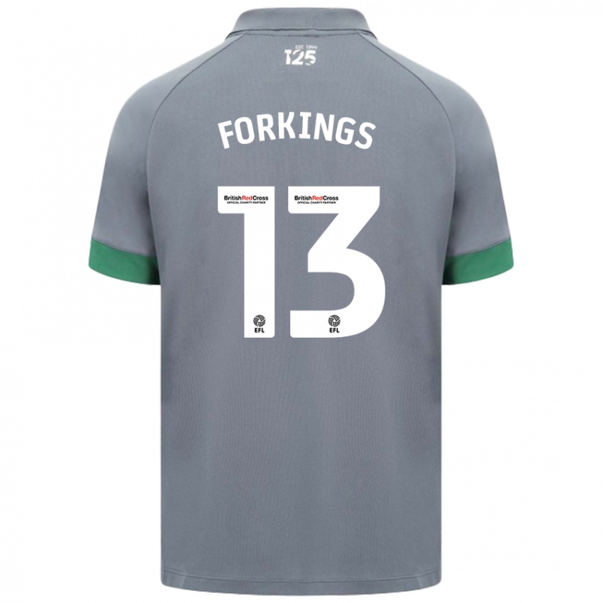 Niño Camiseta Amelia Forkings #13 Gris Oscuro 2ª Equipación 2024/25 La Camisa México