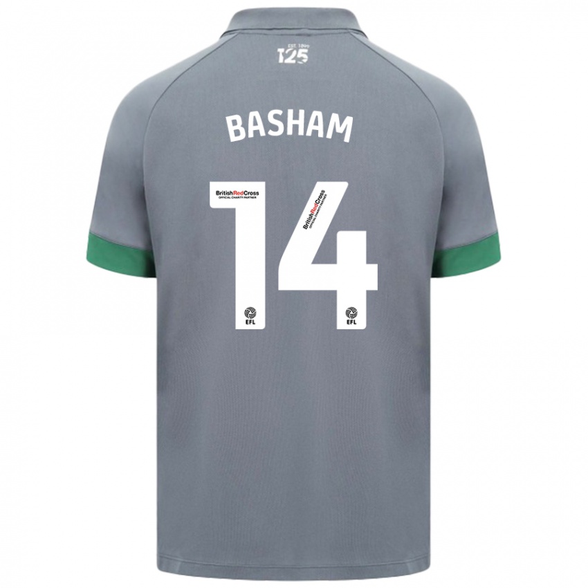 Niño Camiseta Olivia Basham #14 Gris Oscuro 2ª Equipación 2024/25 La Camisa México