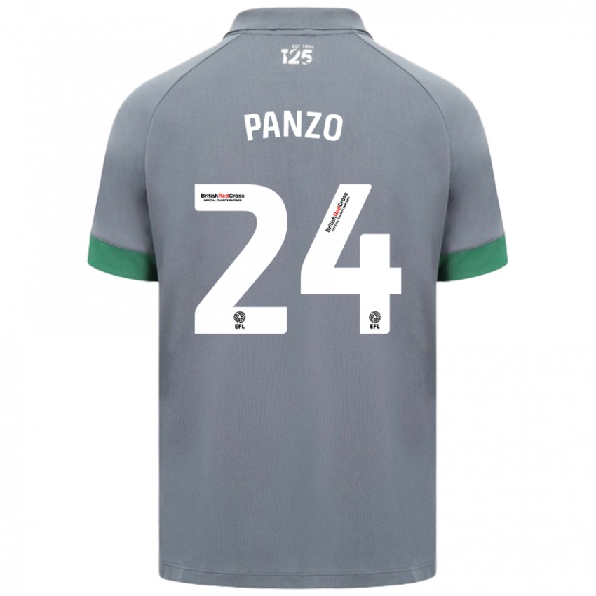 Niño Camiseta Jonathan Panzo #24 Gris Oscuro 2ª Equipación 2024/25 La Camisa México