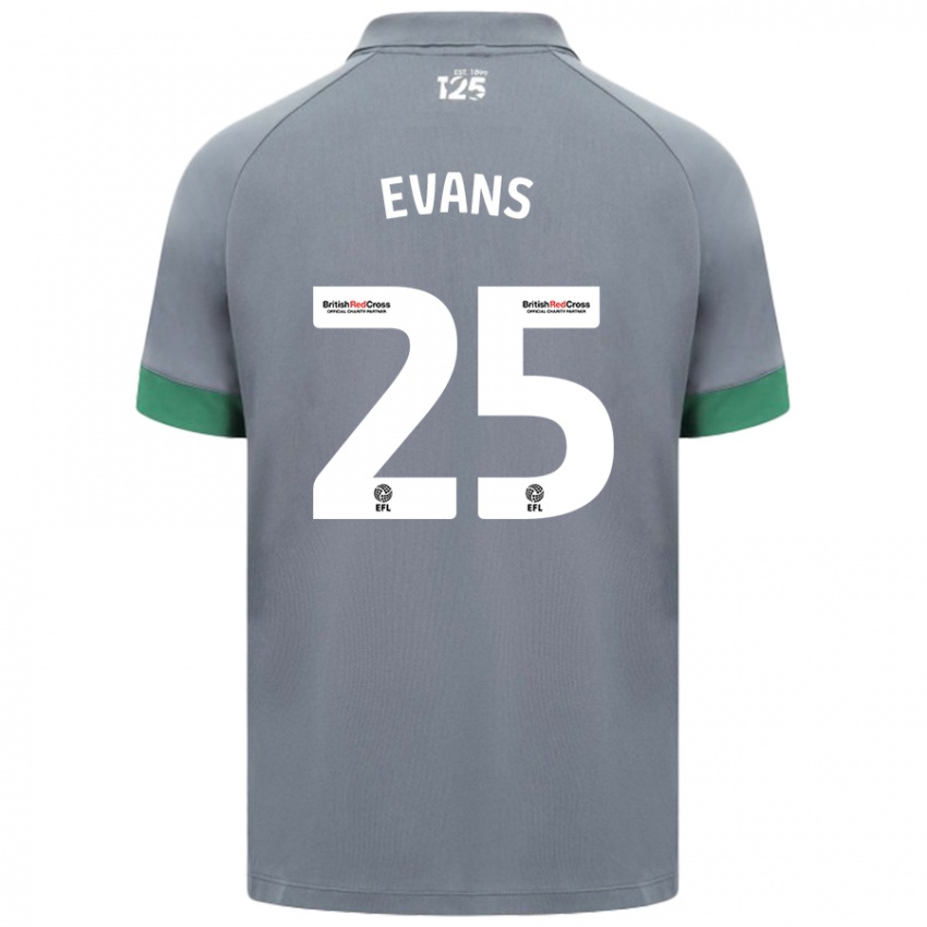 Niño Camiseta Kieron Evans #25 Gris Oscuro 2ª Equipación 2024/25 La Camisa México