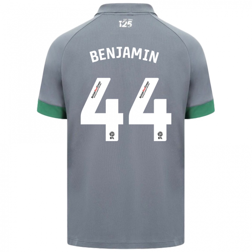 Niño Camiseta Xavier Benjamin #44 Gris Oscuro 2ª Equipación 2024/25 La Camisa México