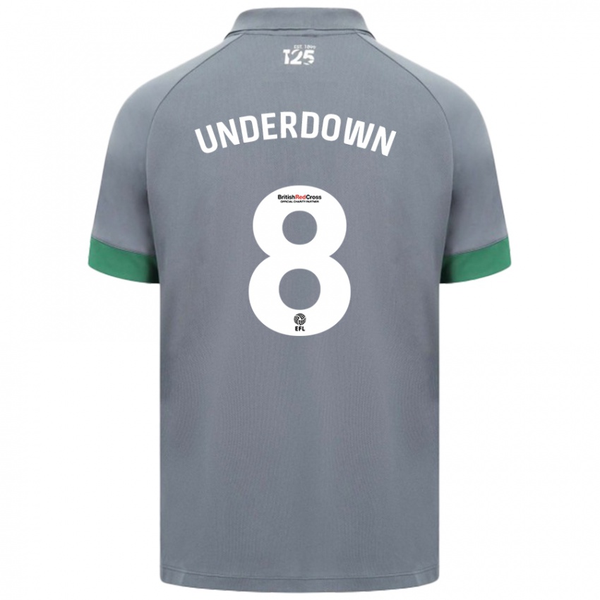 Niño Camiseta Kanisha Underdown #8 Gris Oscuro 2ª Equipación 2024/25 La Camisa México