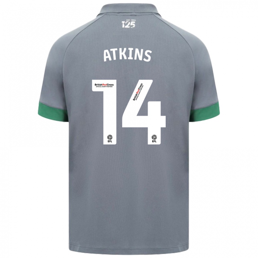 Niño Camiseta Zoe Atkins #14 Gris Oscuro 2ª Equipación 2024/25 La Camisa México