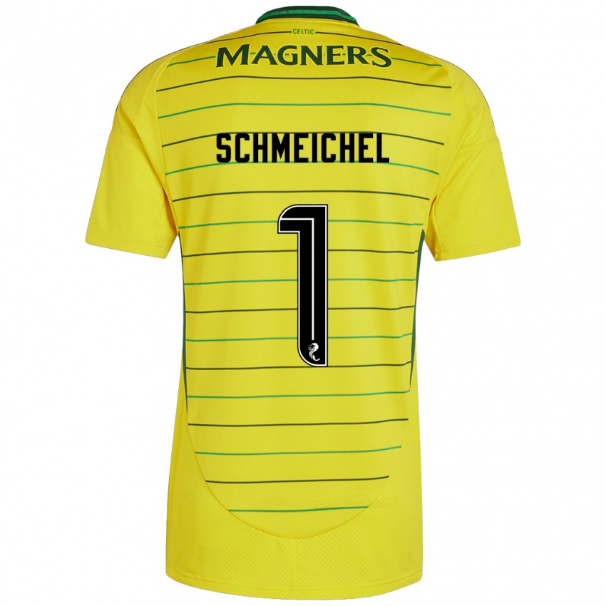 Niño Camiseta Kasper Schmeichel #1 Amarillo 2ª Equipación 2024/25 La Camisa México