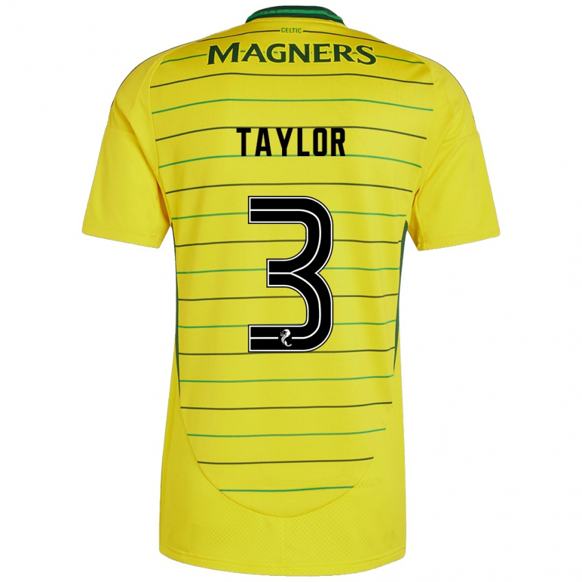 Niño Camiseta Greg Taylor #3 Amarillo 2ª Equipación 2024/25 La Camisa México