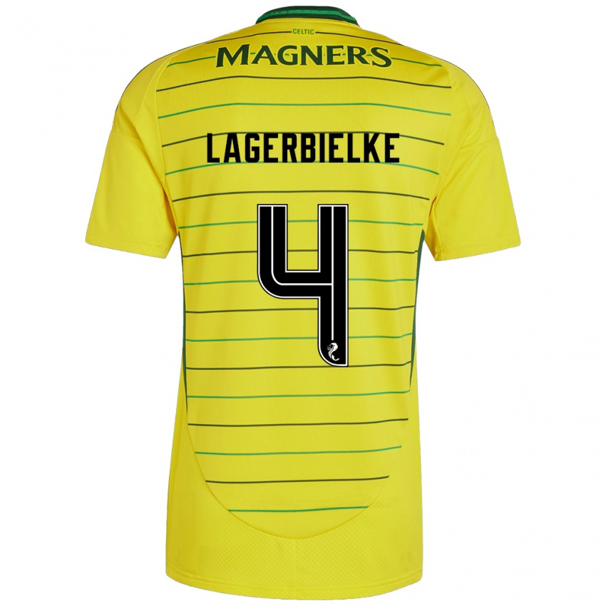 Niño Camiseta Gustaf Lagerbielke #4 Amarillo 2ª Equipación 2024/25 La Camisa México