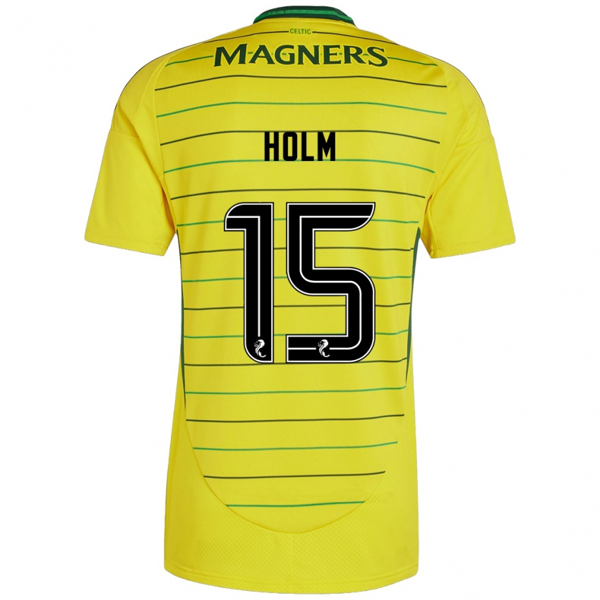 Niño Camiseta Odin Thiago Holm #15 Amarillo 2ª Equipación 2024/25 La Camisa México