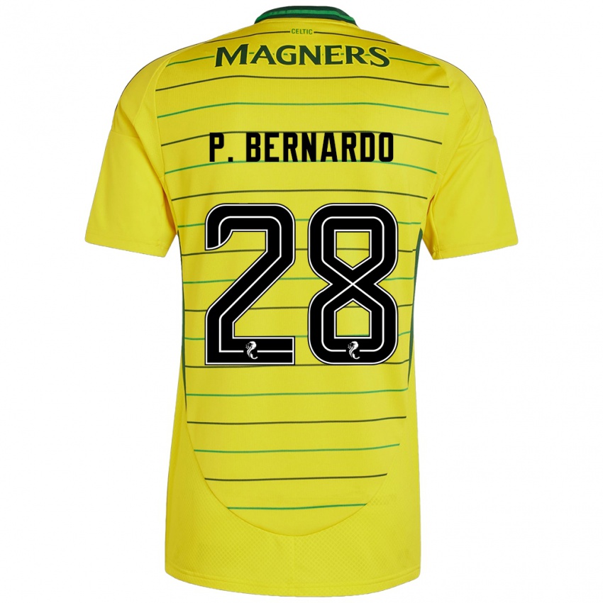 Niño Camiseta Paulo Bernardo #28 Amarillo 2ª Equipación 2024/25 La Camisa México