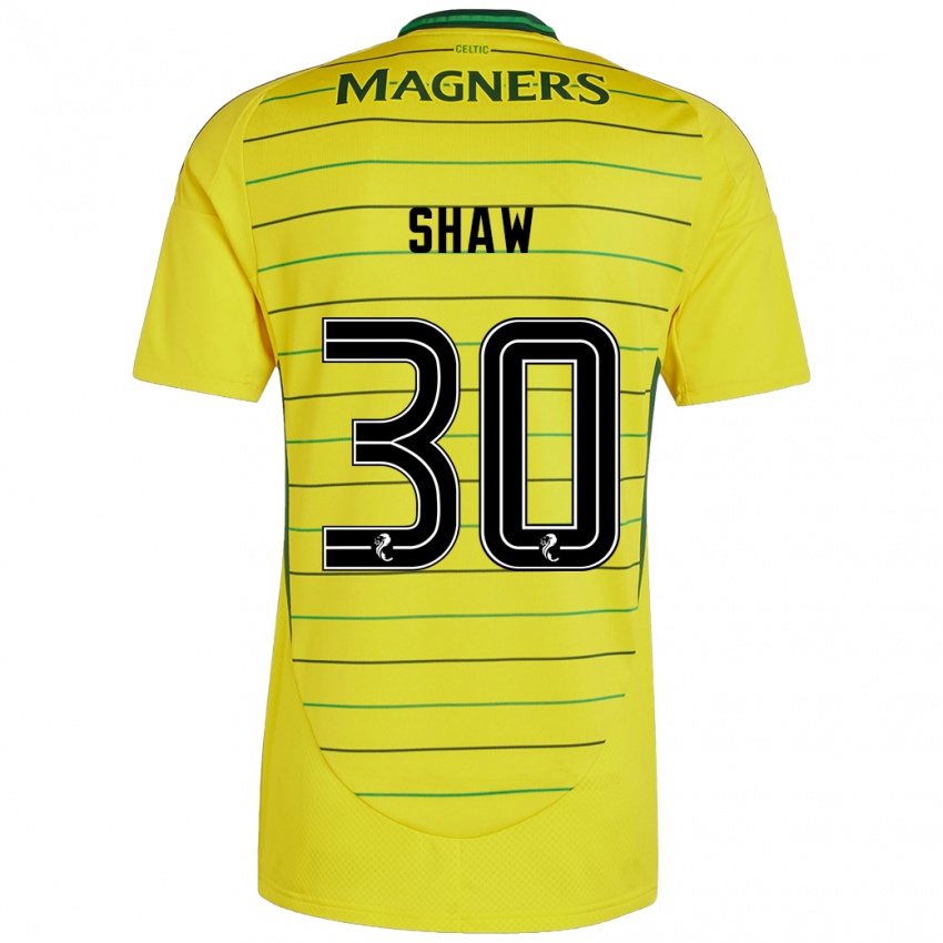 Niño Camiseta Liam Shaw #30 Amarillo 2ª Equipación 2024/25 La Camisa México