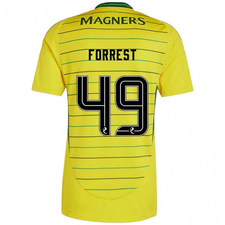 Niño Camiseta James Forrest #49 Amarillo 2ª Equipación 2024/25 La Camisa México