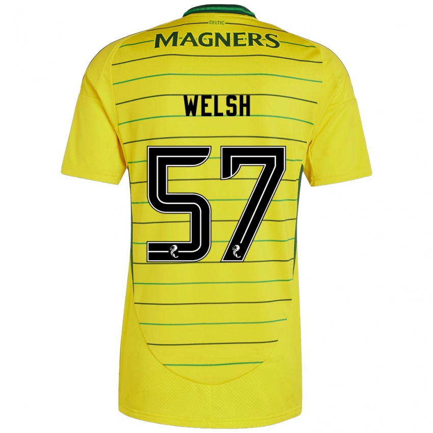 Niño Camiseta Stephen Welsh #57 Amarillo 2ª Equipación 2024/25 La Camisa México