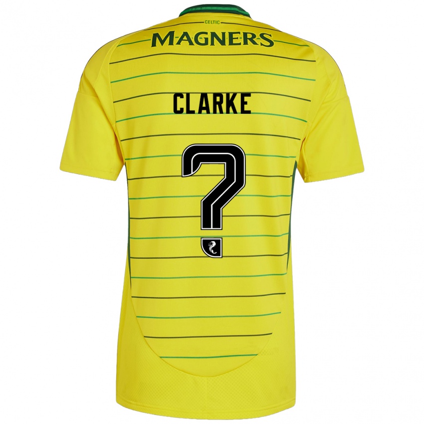 Niño Camiseta Josh Clarke #0 Amarillo 2ª Equipación 2024/25 La Camisa México