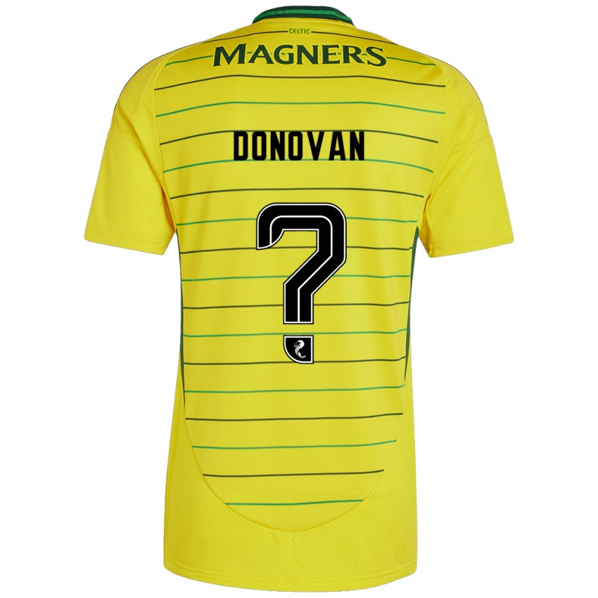 Niño Camiseta Colby Donovan #0 Amarillo 2ª Equipación 2024/25 La Camisa México