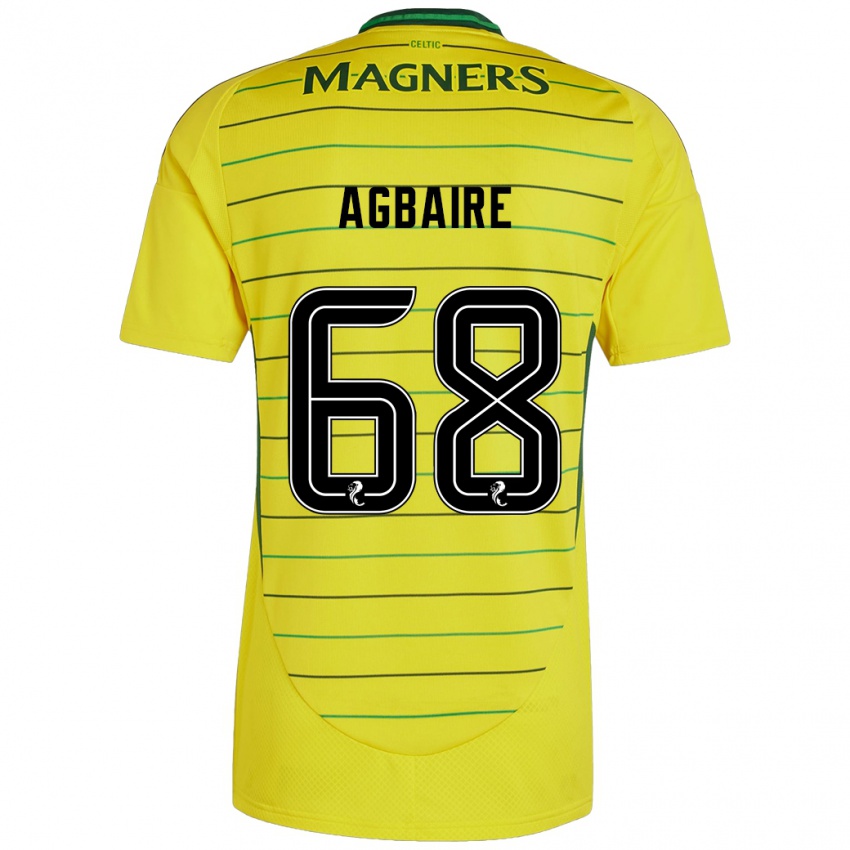 Niño Camiseta Lenny Agbaire #68 Amarillo 2ª Equipación 2024/25 La Camisa México