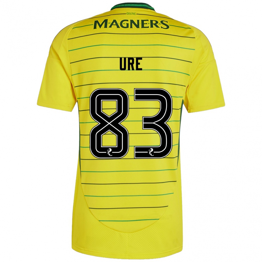 Niño Camiseta Kyle Ure #83 Amarillo 2ª Equipación 2024/25 La Camisa México