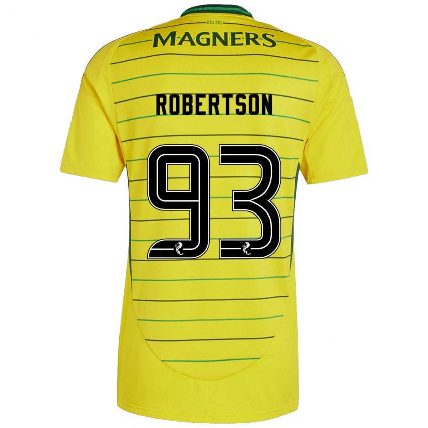 Niño Camiseta Mitchell Robertson #93 Amarillo 2ª Equipación 2024/25 La Camisa México