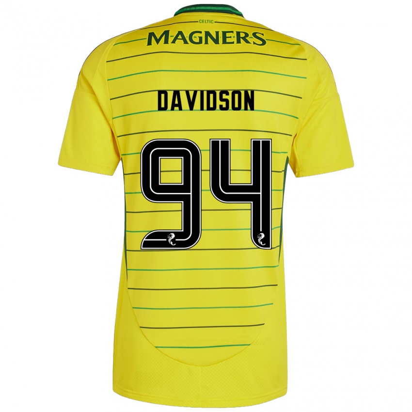 Niño Camiseta Bruno Davidson #94 Amarillo 2ª Equipación 2024/25 La Camisa México