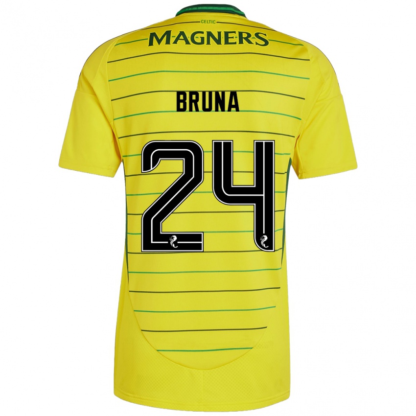 Niño Camiseta Bruna Lourenço #24 Amarillo 2ª Equipación 2024/25 La Camisa México