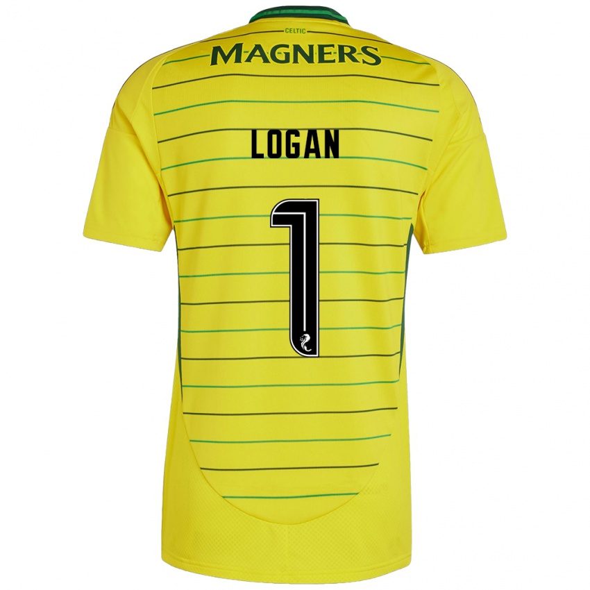 Niño Camiseta Chloe Logan #1 Amarillo 2ª Equipación 2024/25 La Camisa México