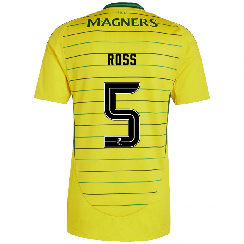 Niño Camiseta Natalie Ross #5 Amarillo 2ª Equipación 2024/25 La Camisa México