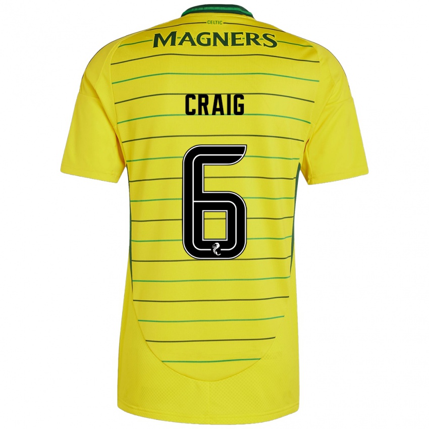 Niño Camiseta Chloe Craig #6 Amarillo 2ª Equipación 2024/25 La Camisa México