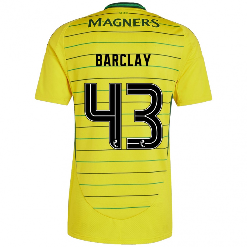 Niño Camiseta Lucy Barclay #43 Amarillo 2ª Equipación 2024/25 La Camisa México