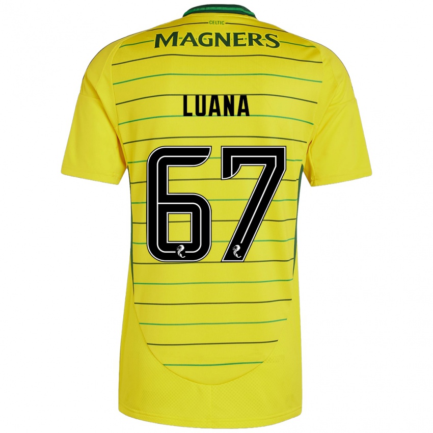 Niño Camiseta Luana Muñoz #67 Amarillo 2ª Equipación 2024/25 La Camisa México