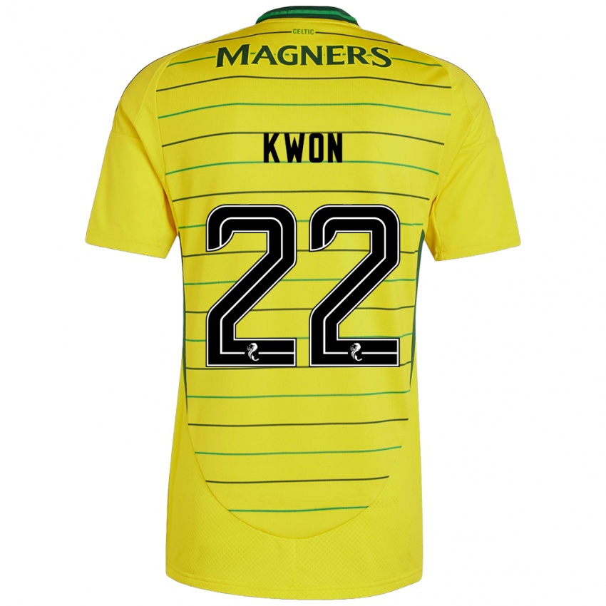 Niño Camiseta Hyeok-Kyu Kwon #22 Amarillo 2ª Equipación 2024/25 La Camisa México