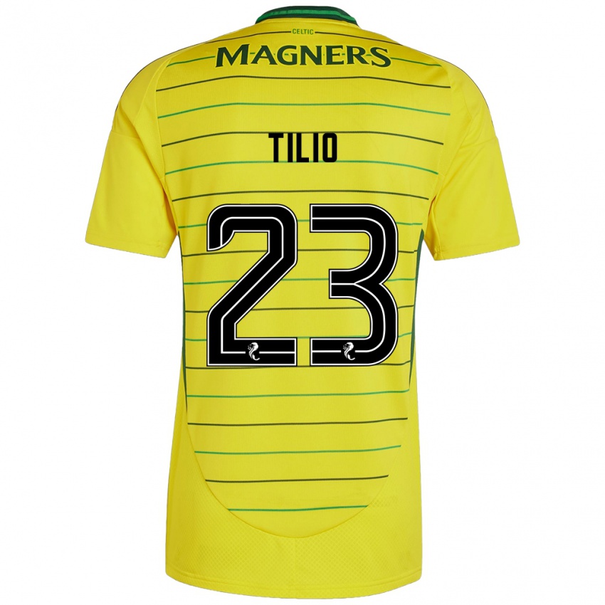 Niño Camiseta Marco Tilio #23 Amarillo 2ª Equipación 2024/25 La Camisa México