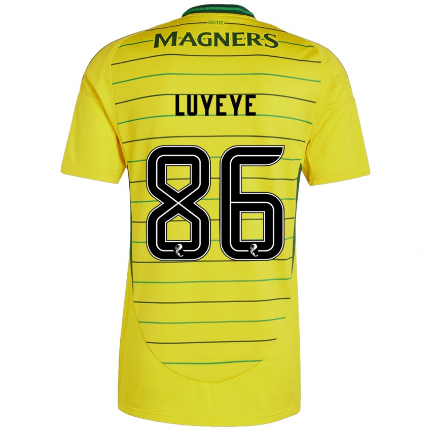 Niño Camiseta Benny-Jackson Luyeye #86 Amarillo 2ª Equipación 2024/25 La Camisa México