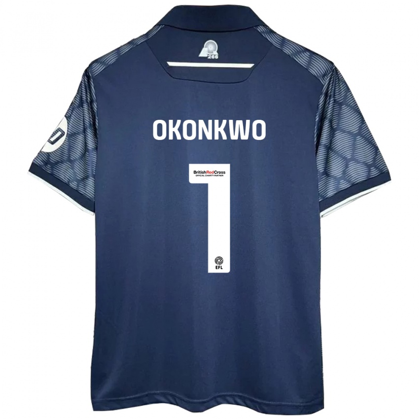 Niño Camiseta Arthur Okonkwo #1 Negro 2ª Equipación 2024/25 La Camisa México