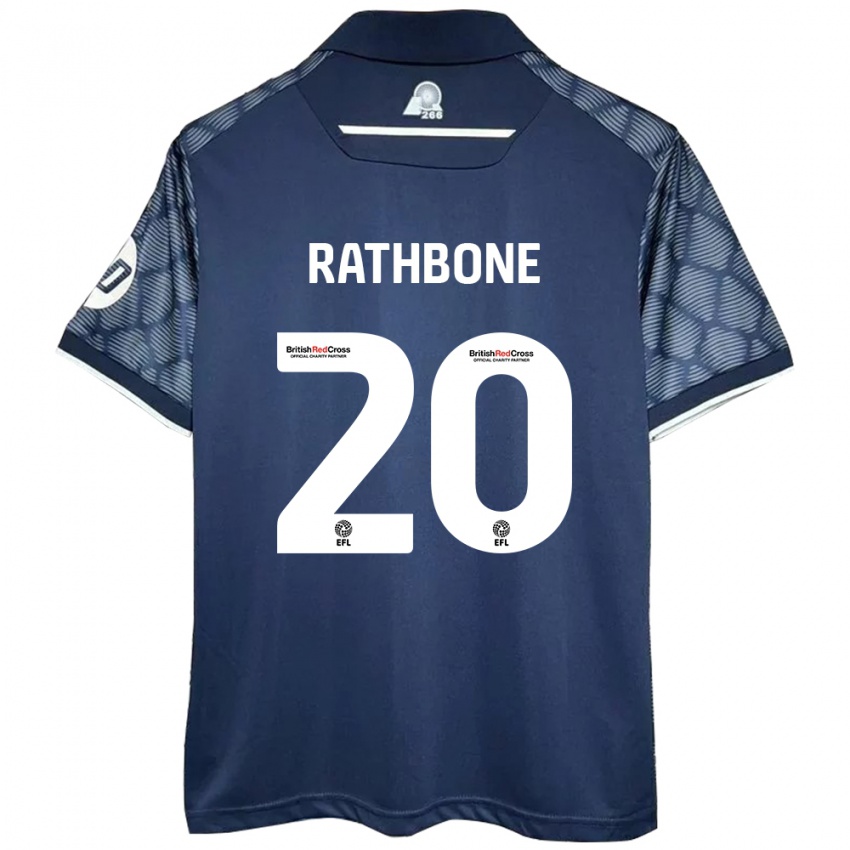 Niño Camiseta Ollie Rathbone #20 Negro 2ª Equipación 2024/25 La Camisa México