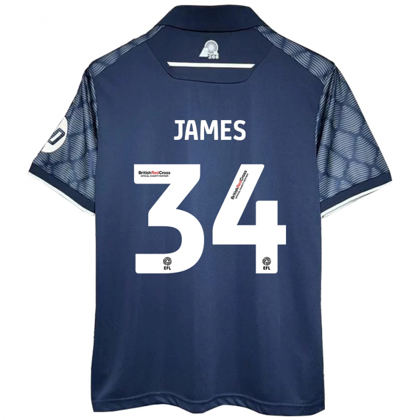 Niño Camiseta Aaron James #34 Negro 2ª Equipación 2024/25 La Camisa México