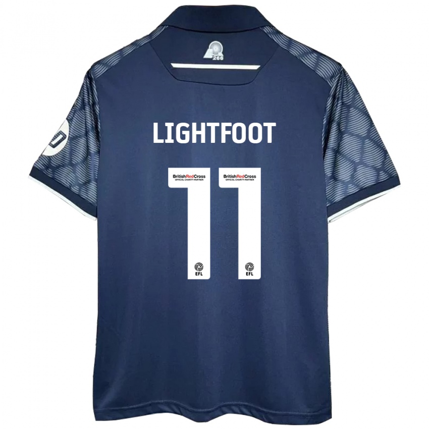 Niño Camiseta Amber Lightfoot #11 Negro 2ª Equipación 2024/25 La Camisa México