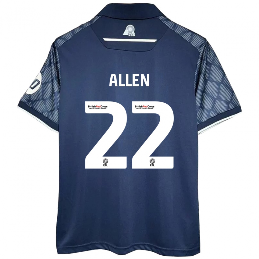 Niño Camiseta Keren Allen #22 Negro 2ª Equipación 2024/25 La Camisa México