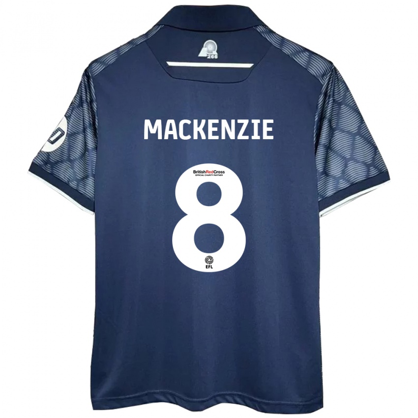 Niño Camiseta Libby Mackenzie #8 Negro 2ª Equipación 2024/25 La Camisa México