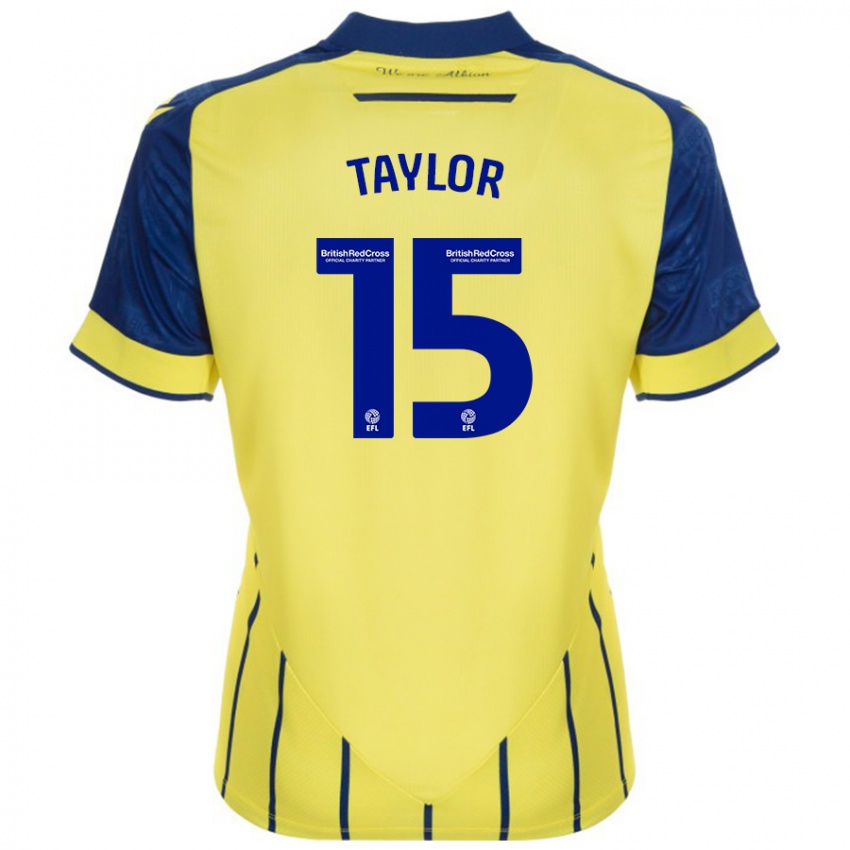 Niño Camiseta Caleb Taylor #15 Amarillo Azul 2ª Equipación 2024/25 La Camisa México