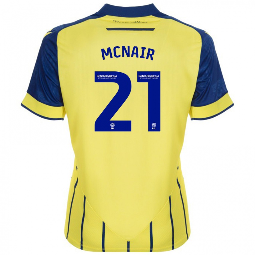 Niño Camiseta Paddy Mcnair #21 Amarillo Azul 2ª Equipación 2024/25 La Camisa México