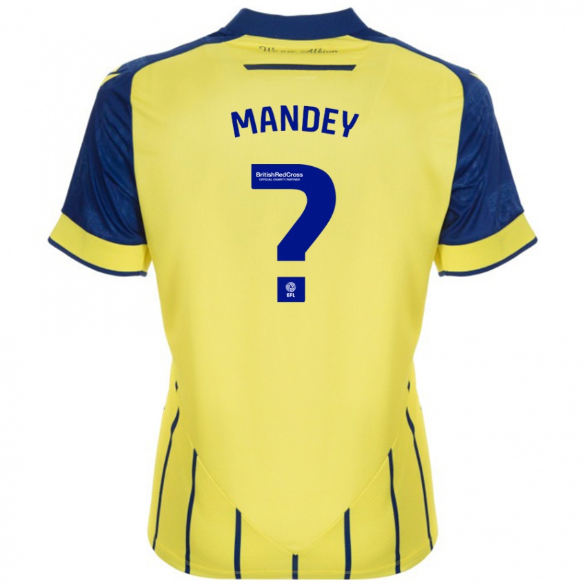 Niño Camiseta Souleyman Mandey #0 Amarillo Azul 2ª Equipación 2024/25 La Camisa México