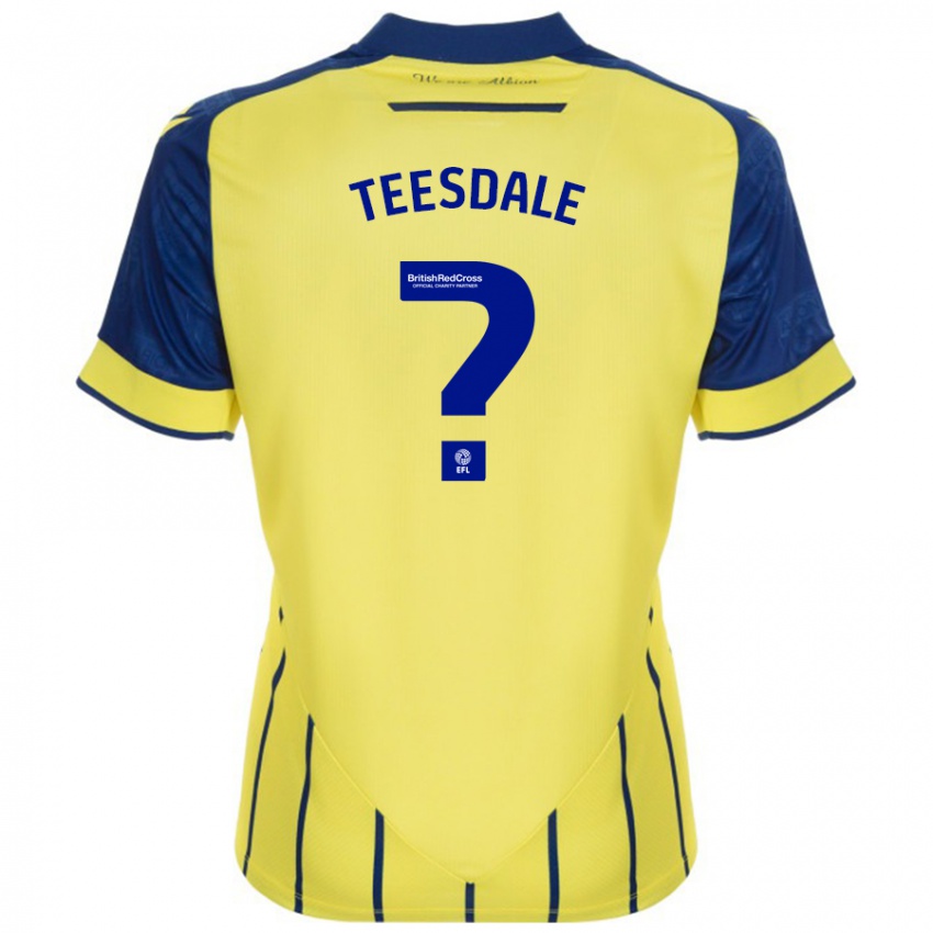 Niño Camiseta Finn Teesdale #0 Amarillo Azul 2ª Equipación 2024/25 La Camisa México