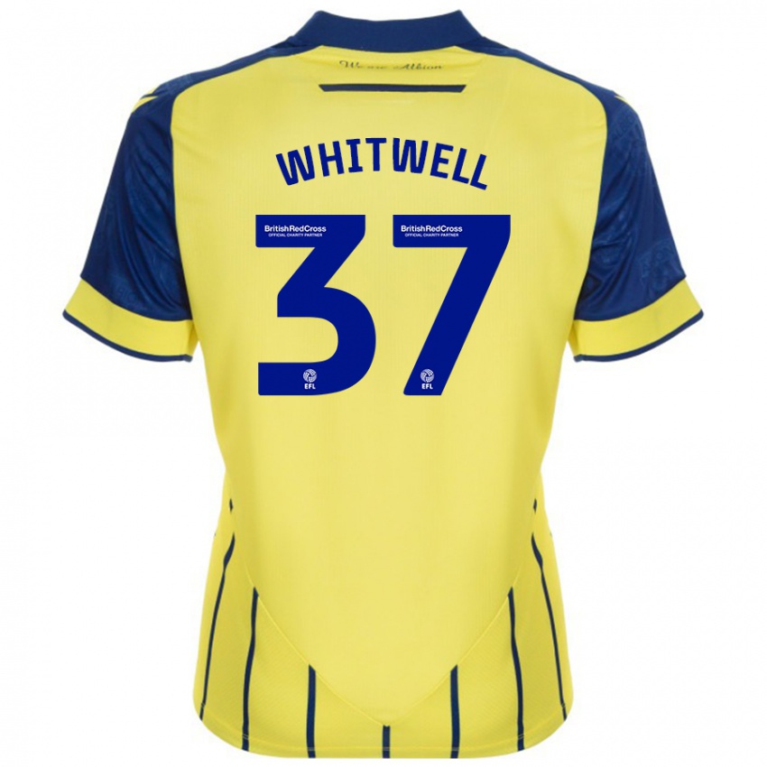 Niño Camiseta Harry Whitwell #37 Amarillo Azul 2ª Equipación 2024/25 La Camisa México