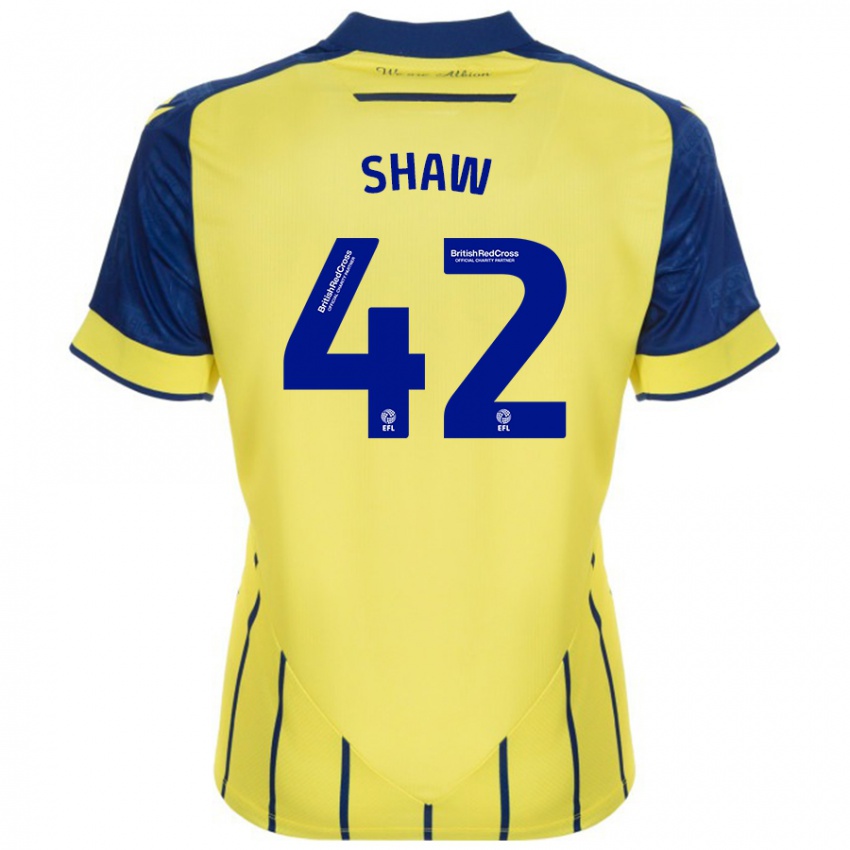 Niño Camiseta Josh Shaw #42 Amarillo Azul 2ª Equipación 2024/25 La Camisa México