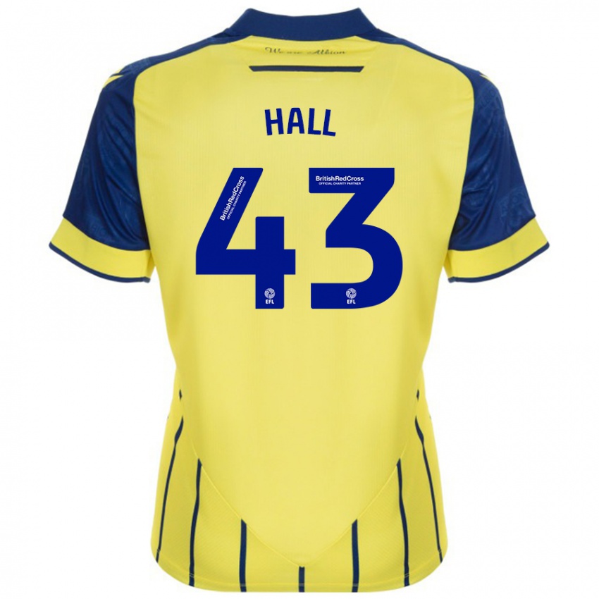 Niño Camiseta Reece Hall #43 Amarillo Azul 2ª Equipación 2024/25 La Camisa México