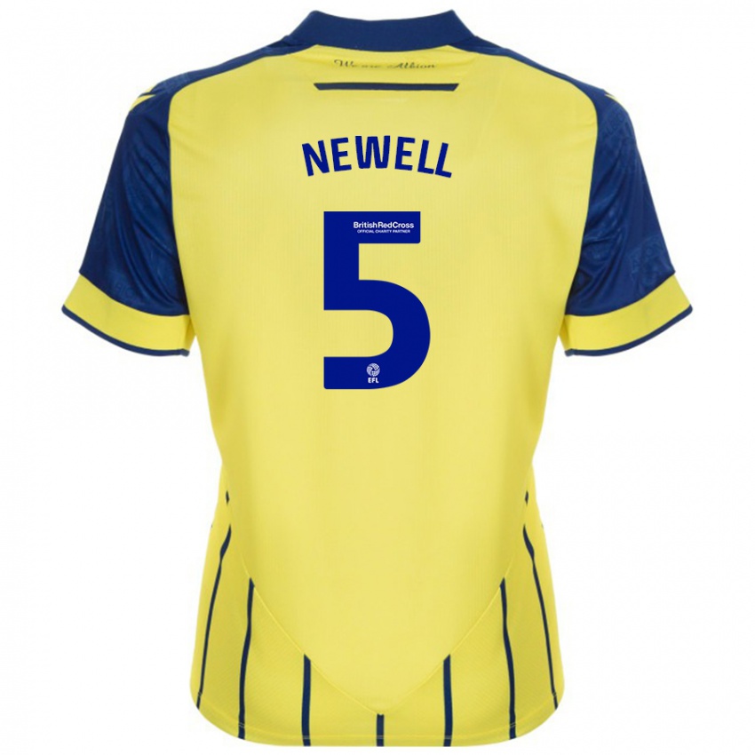 Niño Camiseta Lucy Newell #5 Amarillo Azul 2ª Equipación 2024/25 La Camisa México