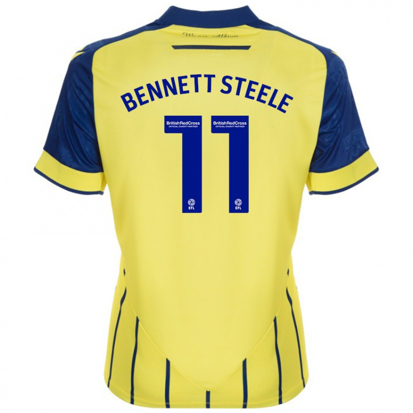 Niño Camiseta Lizzie Bennett-Steele #11 Amarillo Azul 2ª Equipación 2024/25 La Camisa México