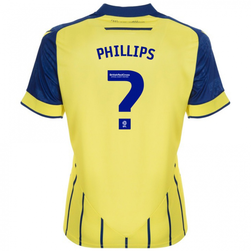 Niño Camiseta Narel Phillips #0 Amarillo Azul 2ª Equipación 2024/25 La Camisa México