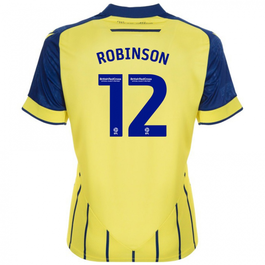 Niño Camiseta Leanne Robinson #12 Amarillo Azul 2ª Equipación 2024/25 La Camisa México