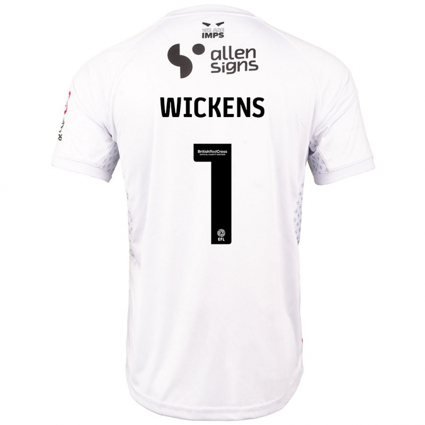 Niño Camiseta George Wickens #1 Rojo Blanco 2ª Equipación 2024/25 La Camisa México