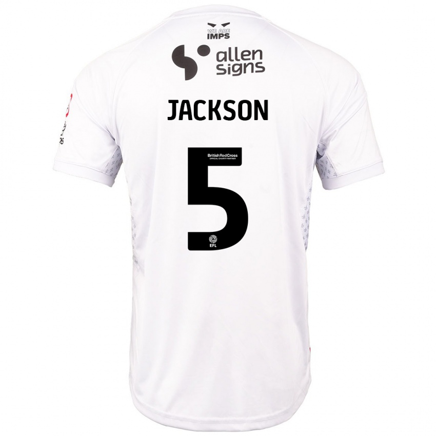 Niño Camiseta Adam Jackson #5 Rojo Blanco 2ª Equipación 2024/25 La Camisa México